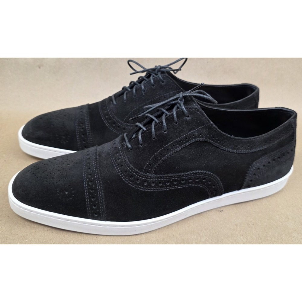Allen Edmonds (11.5 B) STRAND Men's Black Suede Oxford Sneakers